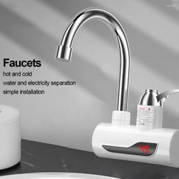 Kitchen Faucets Electric Water Heater Faucet Temperature Adjustable Tankless Digital Fast Heating Tap Bathroom Supplies