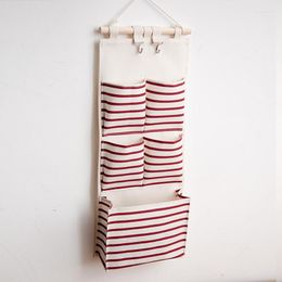 Storage Boxes 6 Pocket Hanging Bag Bedside House Sundries Wall Mounted Wardrobe Pouch For Cosmetic Toys