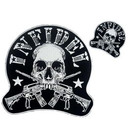 Infidel large punk embroidered iron on backing biker patch badge for jacket jeans294W