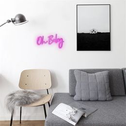 oh baby Sign Bar Disco Home wall decoration neon light with artistic atmosphere 12 V Super Bright287I