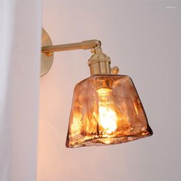 Wall Lamp Nordic Retro Cloud Glass Japanese Brass Bathroom Mirror Headlight Simple Homestayingliving Room Bedroom Head Of Bed