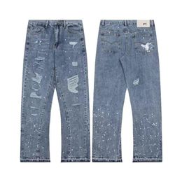 2022ss Unwashed Selvedge Mens Raw Denim Jeans High Quality Indigo Small Quantity Whole Japanese Style Cotton Japan RED D296M