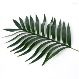 Decorative Flowers 1pc Tropical Palm Leaves Artificial Plam Stem For Luau Jungle Hawaii Theme Party Decorations