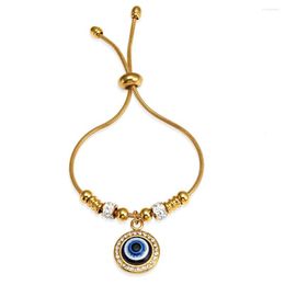 Link Bracelets Stainless Steel Demon Eye For Women Vintage Fashion Jewelry Woman Accesories Chocker Bracelet Chain