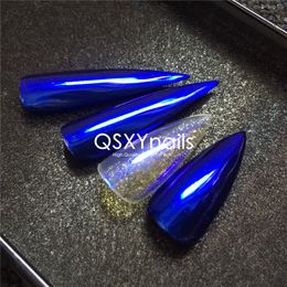 Nail Glitter 05g Sapphire Blue Aurora Powder Mirror Chrome Neon Mermaid Unicorn Pigment Glitter Chrome Smooth Rubbing for Nail Gel 230729