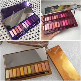 Marken-Lidschatten für Mädchen, Augenkosmetik, Lidschatten-Palette, 12 Farben, mit Pinsel, Kirschhonig, Ultraviolett, 3 Stile, hochwertige Palette, Augenschönheit, Make-up, langlebig, 1 Stück