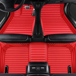 Artificial leather car floor mats for tesla model 3 SX Y accessories carpet alfombra Luxury-Surround276r