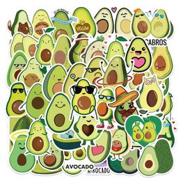 10 50 100PCS Kawaii Cartoon Avocado Stickers for Children DIY Guitar Stationery Water Bottle Notebook Cute Girl Toy Sticker Car226c