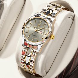 Wristwatches Luxury Watches For Women Gold Bracelet Stainless Steel Fashion Waterproof Ladies Quartz Wristwatch Female Clock Gifts 230729