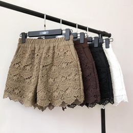 Women's Shorts Sexy Party Patchwork Lace High Waist ElasticTassel Pocket Slim Female Fashion Clothing 2023