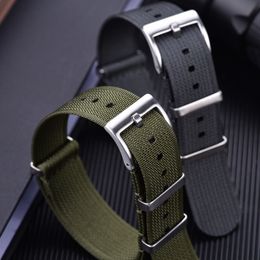 Watch Bands Design Ribbed Strap 20mm 22mm Nylon Watchband Braid Ballistic Fabric Watchband Accessories For Military Watch Band 230729