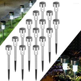 Solar Lights Outdoor Stainless Steel Garden Light Waterproof LED Lawn