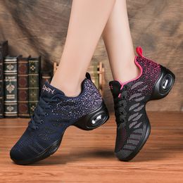 Dance Shoes Sneakers Dance Shoes For Women Flying Woven Mesh Comfortable Modern Jazz Dancing Shoes Girls Ladies Outdoor Sports Shoes 230729