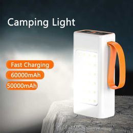 Cell Phone Power Banks 60000mAh Power Bank 66W Fast Charging Powerbank For iPad iPhone Samsung Xiaomi Mi Battery Poverbank with Camping Light Lanyard L230731