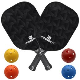 Table Tennis Raquets Pickleball Paddle And Ball Set Carbon Fiber Surface Pickle Racket 2 Paddles With 4 Balls253t