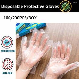 Disposable Gloves Multifunctional Anti-Static Anti-pollution PE Protective Clear Labour Supplies