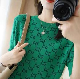 Women's Sweaters Designer dunks New T Shirt O-Neck Short-Sleeved Exquisite Cashmere Sweater Pullover