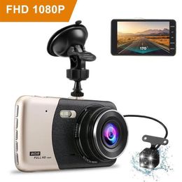 Car DVR Dash Camera Car Traffic Recorder HD Night Vision 1080P Dual Lens Reversing Image Integrative Camera Automobile Parts3362