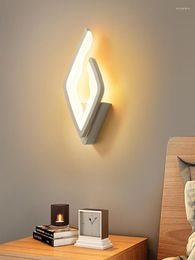Wall Lamp Nordic LED Creative Simple Fashion Flame Shape Wrought Iron Acrylic Luxury Lights For Bedside Bedroom