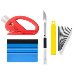 Car Wrap Tools Set Stickers Decals Film Magnetic Squeegee Scraper Wrapping Sets Vinyl Auto Wrap Sticker Cutter Styling Tool267b