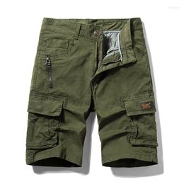 Men's Shorts Washed Wrinkle Resistant Comfort Pure Cotton Ventilate Casual Workwear Multi Pocket Capris Men Pants