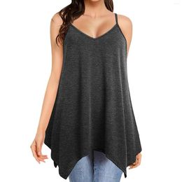 Women's Tanks Women Summer Fashion Top Shirt Casual Inner Suspender Solid Colour Shoulder Strap Sexy Shirts Vest Tank