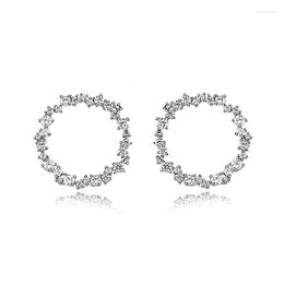 Stud Earrings S925 Silver Bow Design Sense Niche Diamond Jewellery