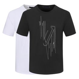 Fashion Men's T-shirt Summer Men's Women's T-shirt Cotton Designer Short Sleeve Casual Shirt Hip Hop Street Wear T-shirt T-shirt Men's Black and White Clothing DD12