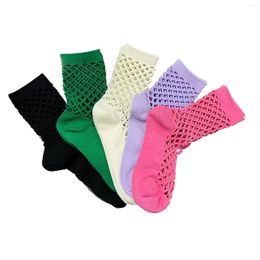 Sports Socks Candy Colour I Transfer Female In The Hollow Out Mesh Stockings Breathable Heap