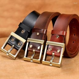 Belts Men Belt Male High Quality Leather Genuine Strap Luxury Pin Buckle Fancy Vintage Jeans Waistband Waist