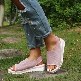 Sandals Women Summer Mesh Casual Ladies Wedges Outdoor Shallow Platform Shoes Female Slip-On Light Comfort Plus Size 44