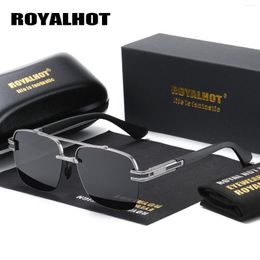 Sunglasses Royal Unisex Polarized Classic Metal Oval Border Driving Sun Glasses