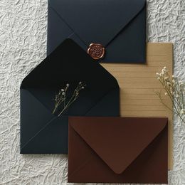 Gift Wrap 10pcs/lot Coffee Envelope Western Style High-grade Small Business Supplies Paper Envelopes For Wedding Invitations Postcards