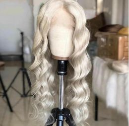 Platinum Blonde 13*4 Lace Front Human Hair Wig Virgin Hair Transparent Body Wave Wigs