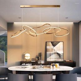 Pendant Lamps Lights LED Modern Dining Room Lamp Decoration Warm White Chandelier Fixtures Indoor Lighting Lustre Suspension Luminaire