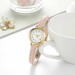 Wristwatches fashion small round girls belt watch quartz womens watch gift13 230729