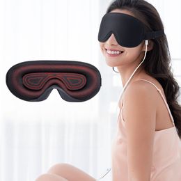 Sleep Masks 3D Steam Sleeping Mask Heating Eyes Relieve Eye Fatigue Electric Massager Aid Shade Blindfold Improve 230729