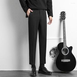 Men's Suits High Stretch Classic Suit Pants Spring Autumn Casual Waist Trousers Business Drop Z122