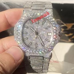 arrivel Full Diamonds Watch Men Automatic self-winding Eta movement Luxury Iced Out Watches sapphire glass with box and papers301Y