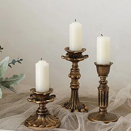 Candle Holders Polyresin Gothic Holder Stand European Antique Nordic Bar Bedroom Decoracao Para Casa Room Decor