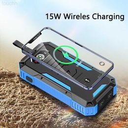 Cell Phone Power Banks 50000mAh 22.5W Fast Charge Power Bank Solar Battery Qi Wireless Charger 30000mAh Powerbank for Xiaomi iPhone X Samsung Poverbank L230728