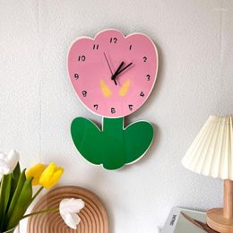 Wall Clocks Creative Decoration Mute Quartz Clock Living Room Children's Kindergarten Flower Shop Cute Ornaments