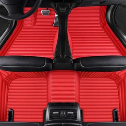 Artificial leather car floor mats for tesla model 3 SX Y accessories carpet alfombra Luxury-Surround254U