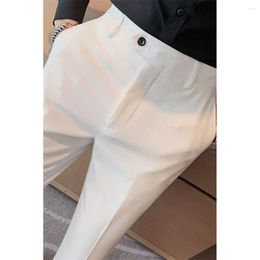 Men's Suits 2023 Spring Autumn Fashion Business Casual Long Pants Suit Male Elastic Straight Formal Office Trousers Z52