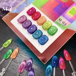 Nail Polish Fluorescent diamond cat eye Gel Polish Varnish Hybrid Nail For Manicure Galaxy Aurora Cat Eye Soak off Enamel Gel Nail Polish 230729