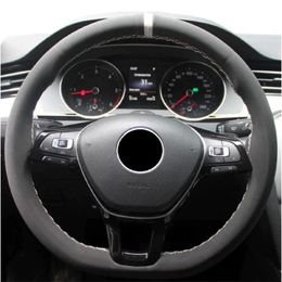 Steering Wheel Covers CUSTOM Fit COVER LEATHER ALCANTARA KNITTED YARN BLUE BEIGE RED GRAY COLORS SEASON ANTI-SKID RUGGED HOLDER MA243m