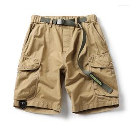 Mens Shorts Gogagi Work Summer Japanese Fashion Male Loose Casual Khaki Large Size Outer Wear Men Sports