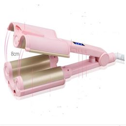 Professional Hair Curling Iron Ceramic Triple Barrel Hair Curler Iron Wave Waver Styling Tool Simply Hairstyle Salon Roller Styler270j