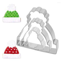Baking Moulds 3Pcs/Set Christmas Hat Cookie Mould Stainless Steel Biscuit Cutting Kitchen Mould