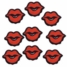 Diy Lips patches for clothing iron embroidered patch applique iron on patches sewing accessories badge stickers for clothes bags302w